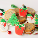 Christmas Sugar Cookies & Buttercream Sammies - Merry Holiday Gift Box (12ct)