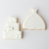 Wedding Dress & Wedding Cake Sugar Cookies - Gourmet Gift Box