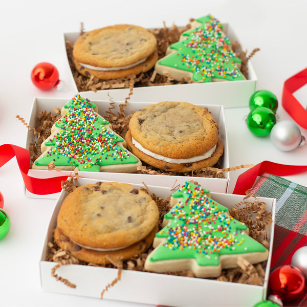 Christmas Sugar Cookies and Sammies - Holiday Gift Box 2ct Bundle (Set of 3 Boxes)