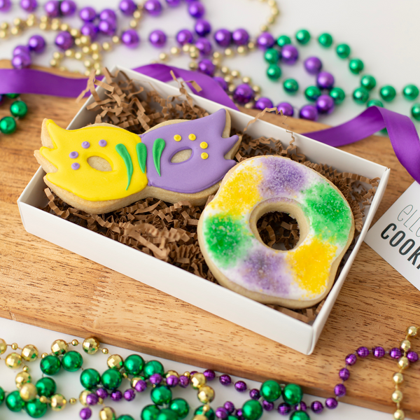 Mardi Gras Sugar Cookie Duo – 2ct Gift Sets