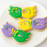 Mardi Gras Mask Sugar Cookies - Gourmet Gift Box