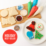 Christmas Cookie Decorating Kit – 12 Sugar Cookies with Buttercream Icing