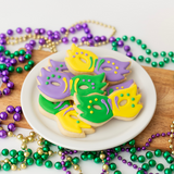 Mardi Gras Mask Sugar Cookies - Gourmet Gift Box