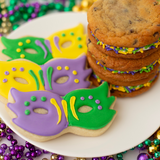 Mardi Gras Mask Cookies & Sammies Gift Set