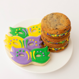 Mardi Gras Mask Cookies & Sammies Gift Set