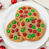 Christmas Jumbo M&M Cookies - Holiday Gift Box (6ct)