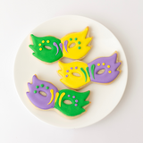 Mardi Gras Mask Sugar Cookies - Gourmet Gift Box