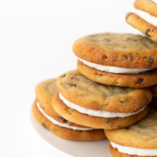 CHOCOLATE CHIP WITH VANILLA BUTTERCREAM SAMMIES