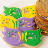 Mardi Gras Mask Cookies & Sammies Gift Set