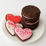 Valentine's Day Chocolate Heart Cookies & Sammie Gift Box