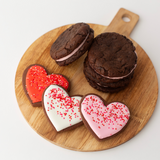 Valentine's Day Chocolate Heart Cookies & Sammie Gift Box