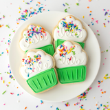 GREEN CUPCAKE Sugar Cookie Box (12 ct)