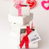 Valentine's heart-shaped sugar cookie gift boxes, bundle of 5 boxes