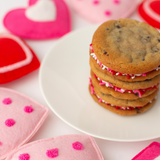 Chocolate Chip Buttercream Sammies w/ Valentine's Sprinkles